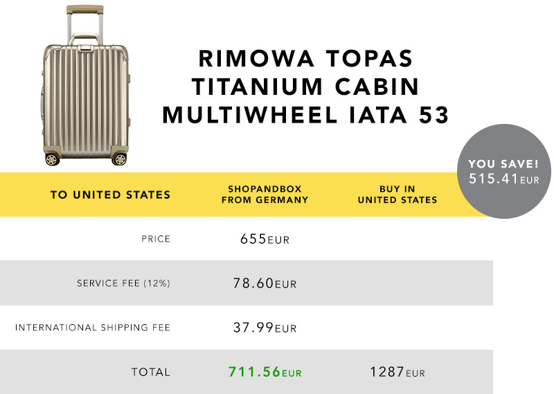 best price rimowa luggage