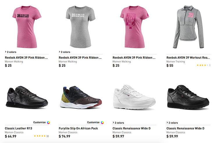 reebok outlet online shopping