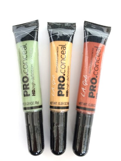 L.A. Girl Pro Conceal Set Orange, Yellow, Green Correctors