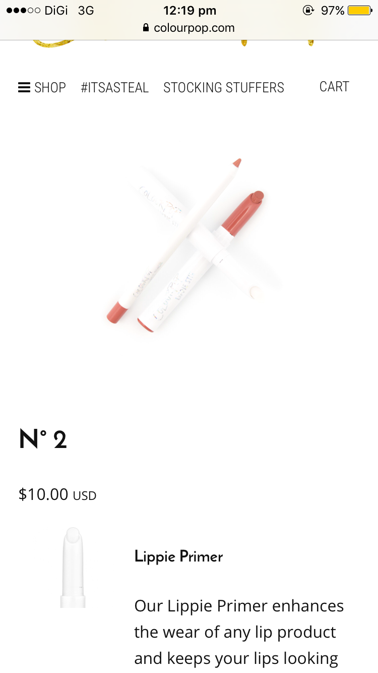 Colourpop N2  lippie kit