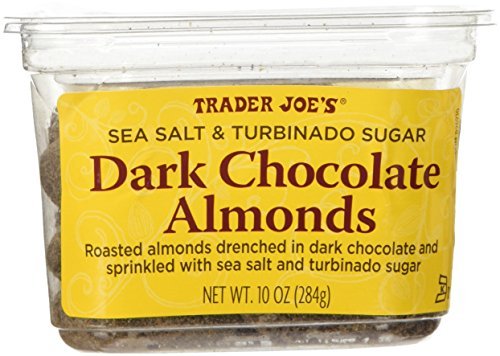 Trader Joes Sea Salt & Turbinado Sugar Dark Chocolate Almonds 4