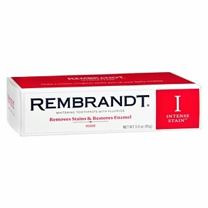 Rembrandt intense stain whitening toothpaste with fluoride