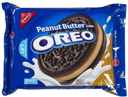 Nabisco Oreo Peanut Butter Creme Chocolate Sandwich Cookies