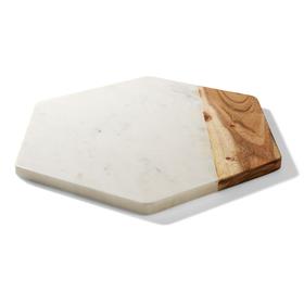 Marble and Wood Hexagon Board