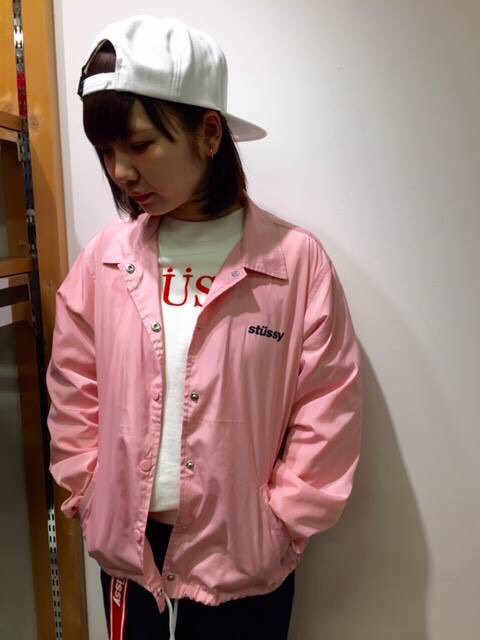 stussy woman コーチジャケット ピンク - アウター