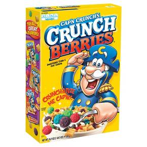 Quaker cap' n crunch berries cereal