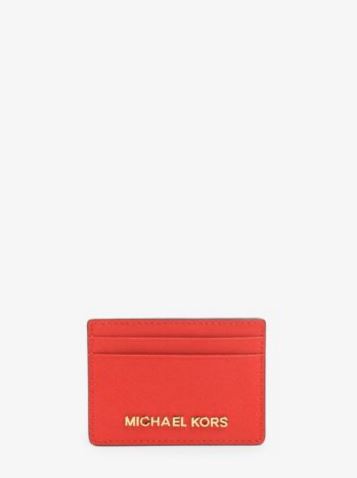 MICHAEL KORS  Jet Set Travel Saffiano Leather Card Case