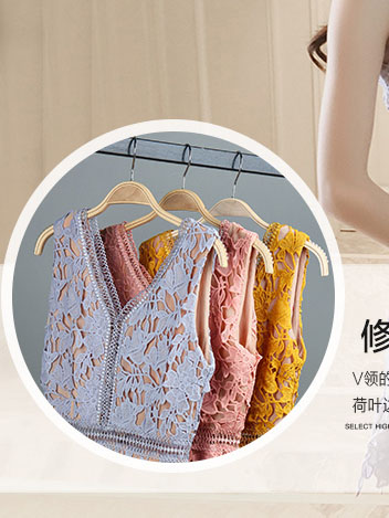2016 summer women new Slim V-neck sleeveless vest dress