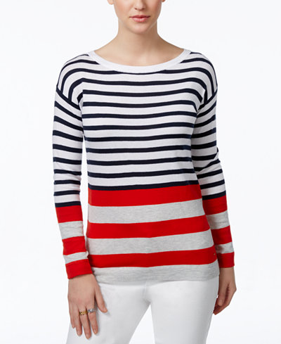 Tommy Hilfiger Long-Sleeve Striped Sweate