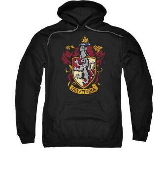 Harry Potter Gryffindor Crest Adult Black Hoodie