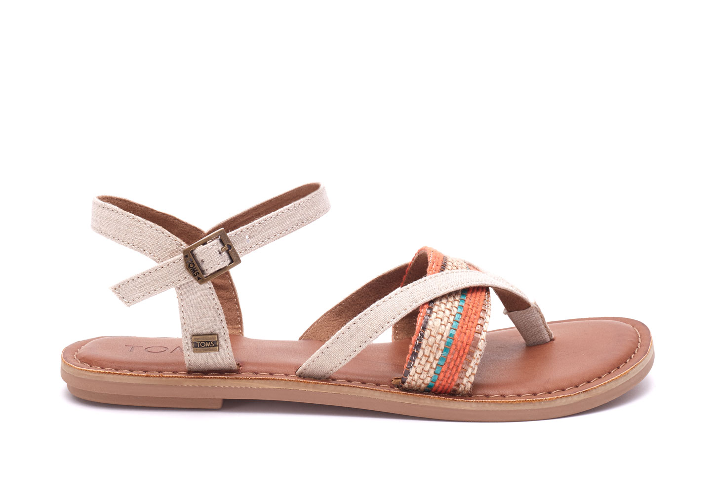 Toms NATURAL MULTI WOVEN STRIPE WOMEN'S LEXIE SANDALS
