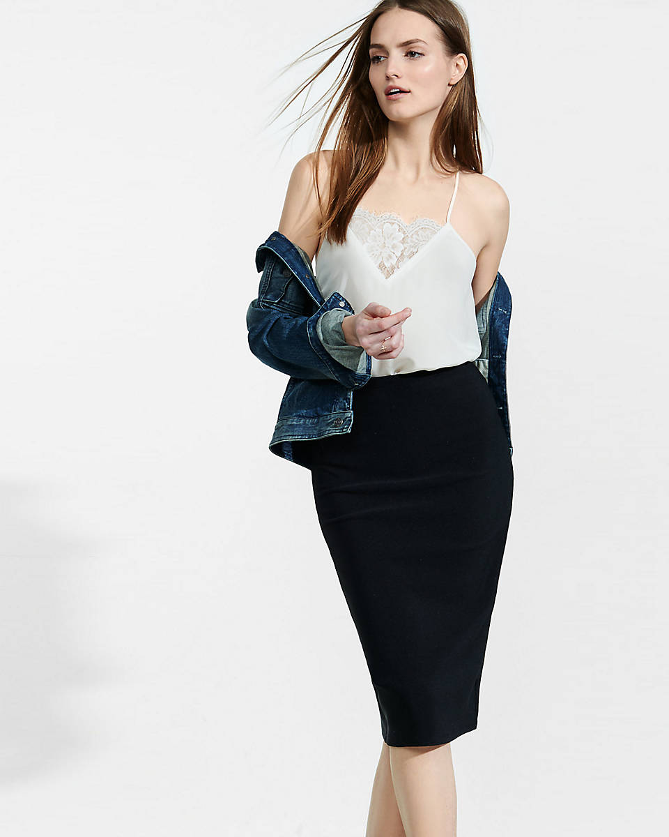 Express Silk Lace Trim Cami