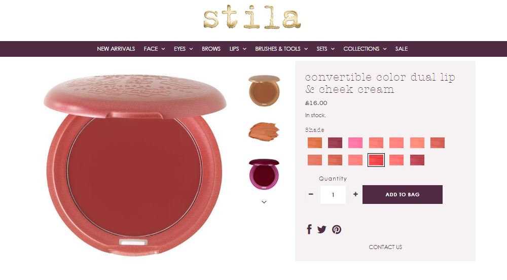 Stila convertible color dual lip and cheek cream