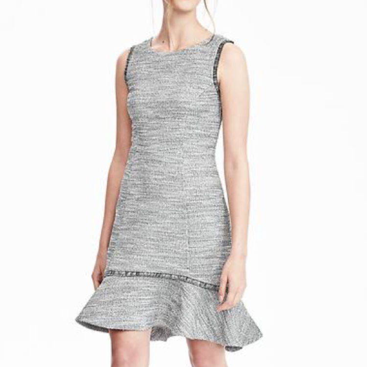 Banana Republic Boucle Flounce Dress