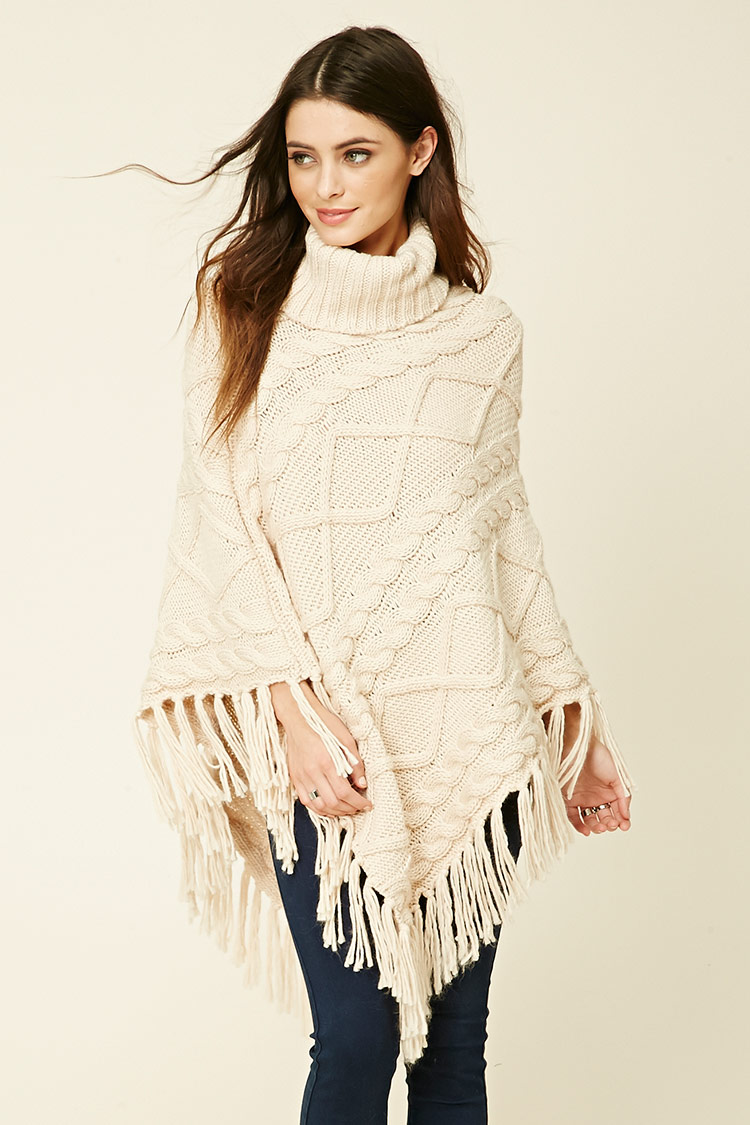 Forever 21 Turtleneck Sweater Poncho