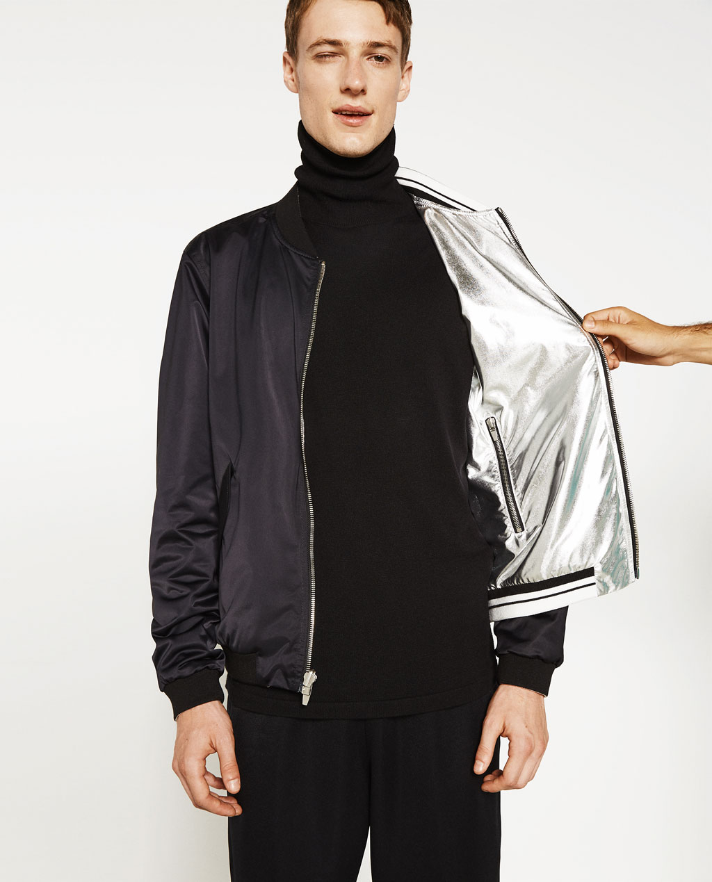 zara reversible fur bomber jacket