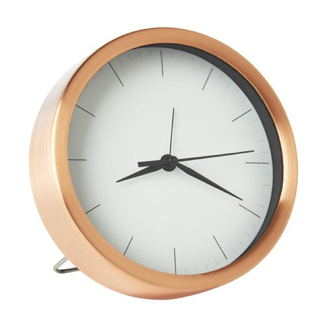 Copper Coloured Alarm Clock