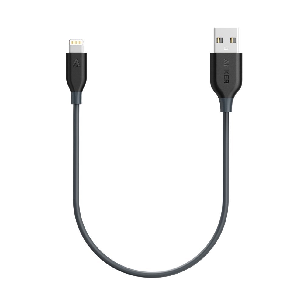 Anker PowerLine 1ft MFI Short Lightning Cable - Space Gray