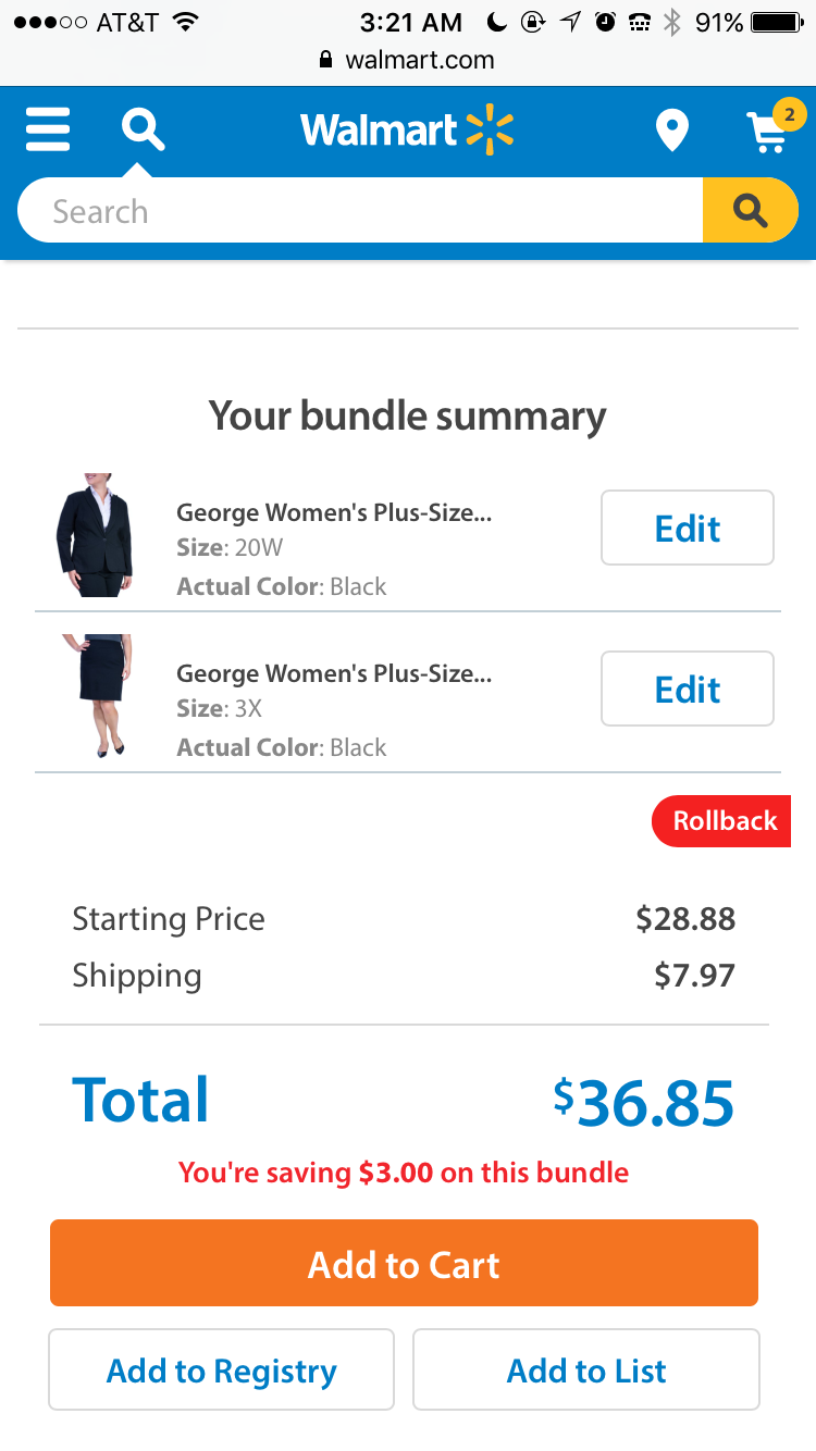 George Womens Plus Size Jacket & skirt Value Bundle