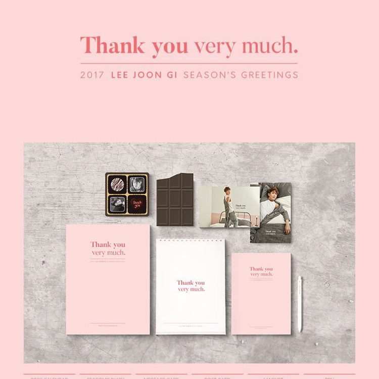 2017 LEE JOON GI SEASONS GREETING THANK YOU VERY MUCH