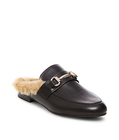 Steve Madden Flats Jill Black Leather