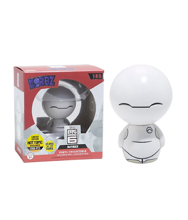 Hot topic exclusive Big hero 6 Baymax dorbz glow-in-the-dark
