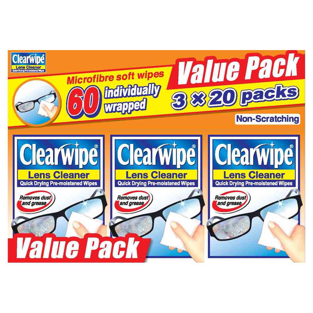 Clearwipe Lens Cleaner, Value Pack 60 pack