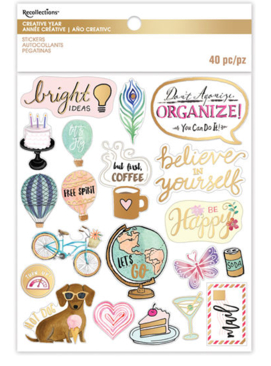Creative Year Watercolor-Inspired Clear PVC Stickers By Recollections