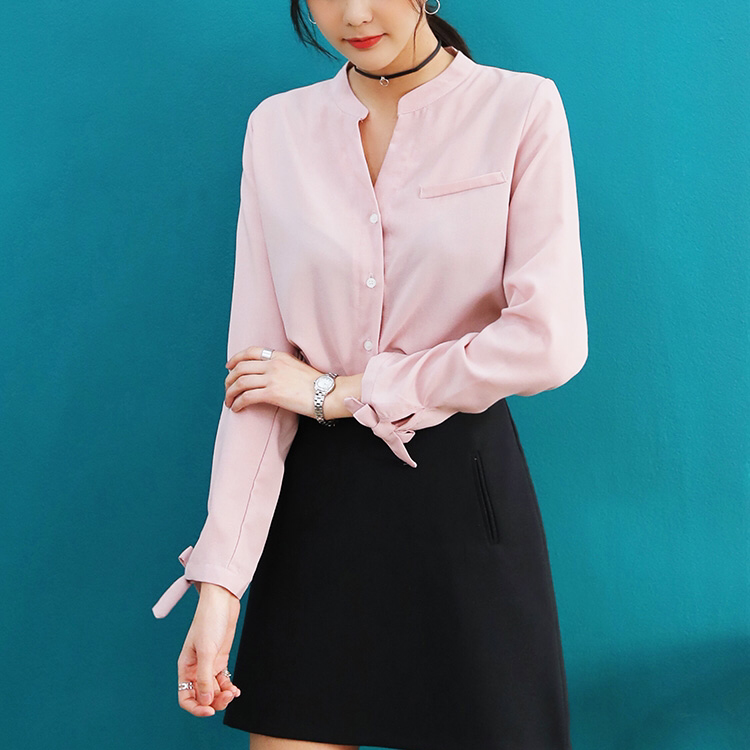 Ribbon Sleeve Blouse