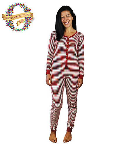 Burts Bee Baby Womens Candy Cane One Piece