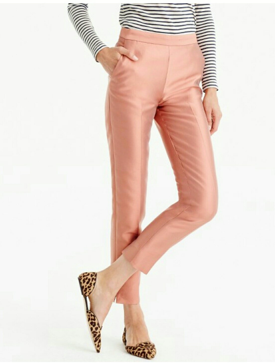 Collection cigarette pant in heavy shantung