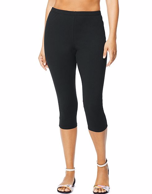 Stretch Cotton Jersey Women's Capri Leggings