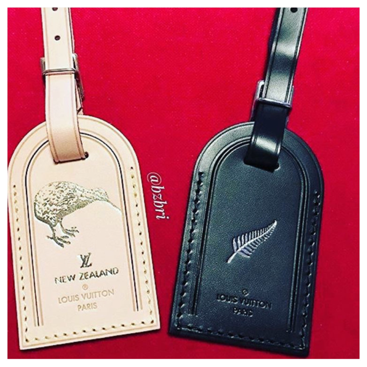 Luggage tag with New Zealand Hot Stamp