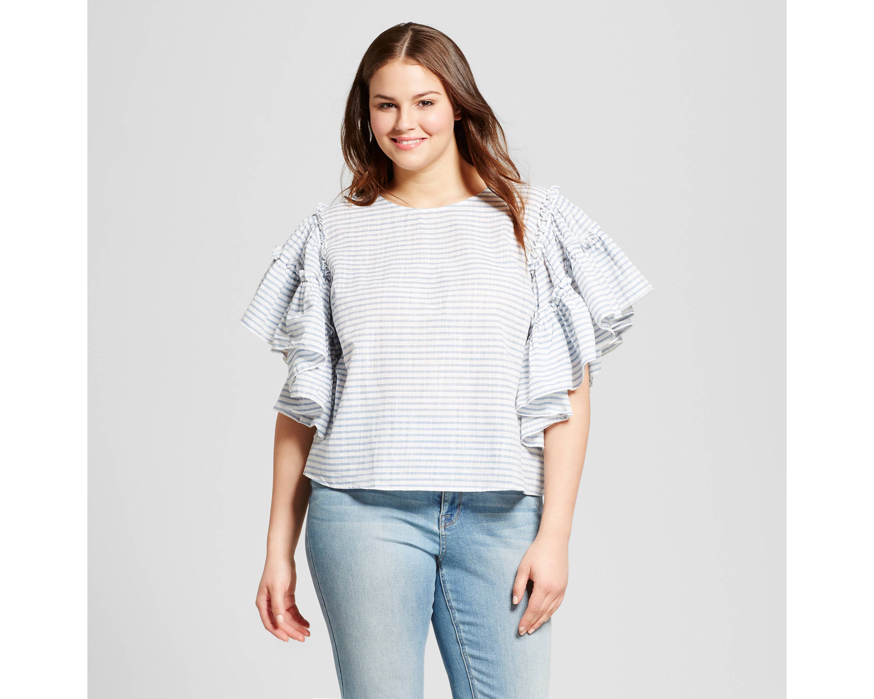 Ruffle Sleeve Blouse