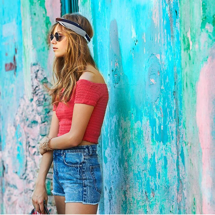 Ruched off shoulder crop top