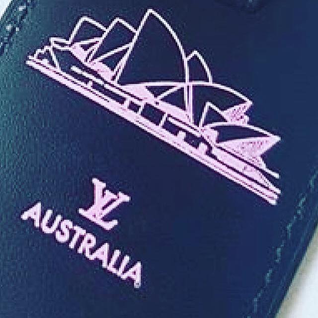 Louis Vuitton Luggage Tag with Sydney Opera Hot Stamp