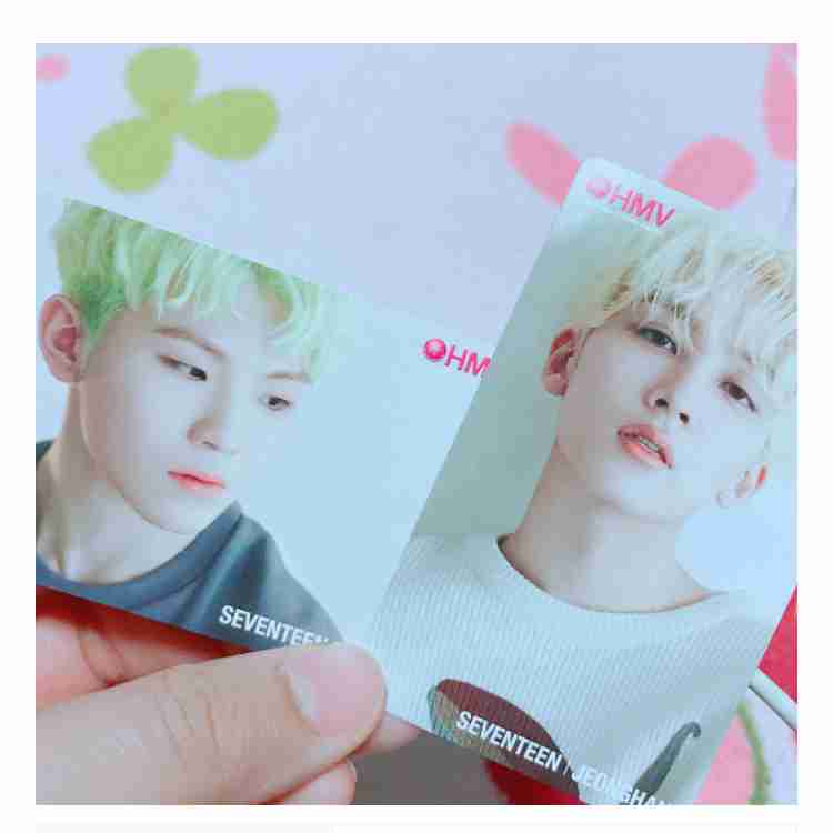 Seventeen jeonghan and woozi hmv cards