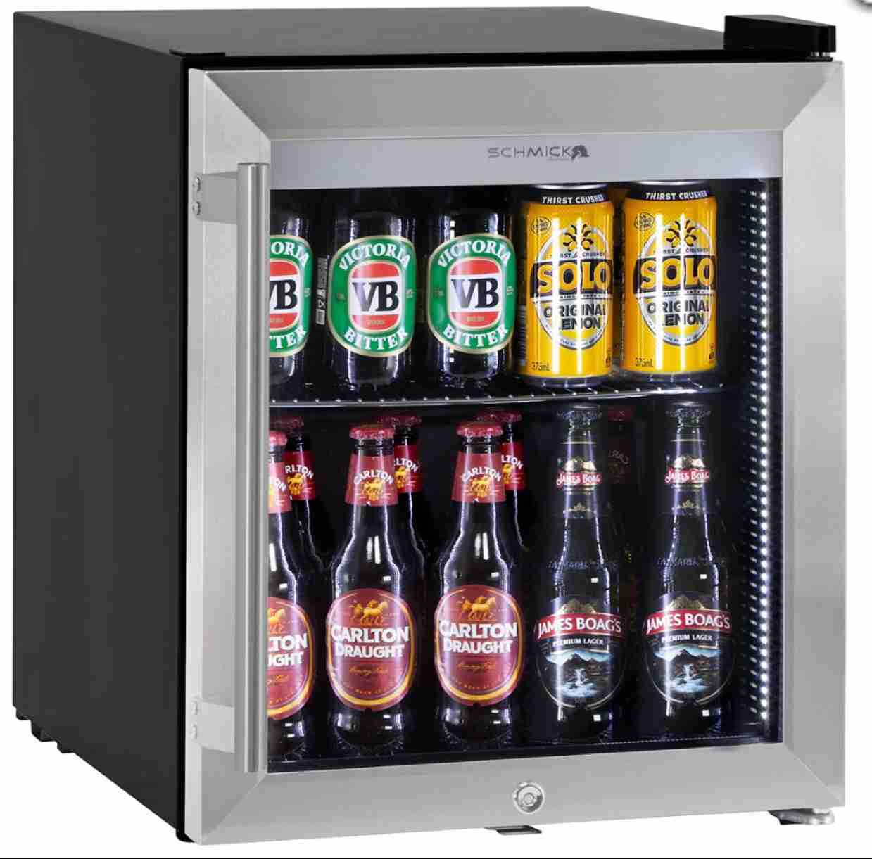 Tropical Rated Mini Glass Door Triple Glazed 50L Bar Fridge