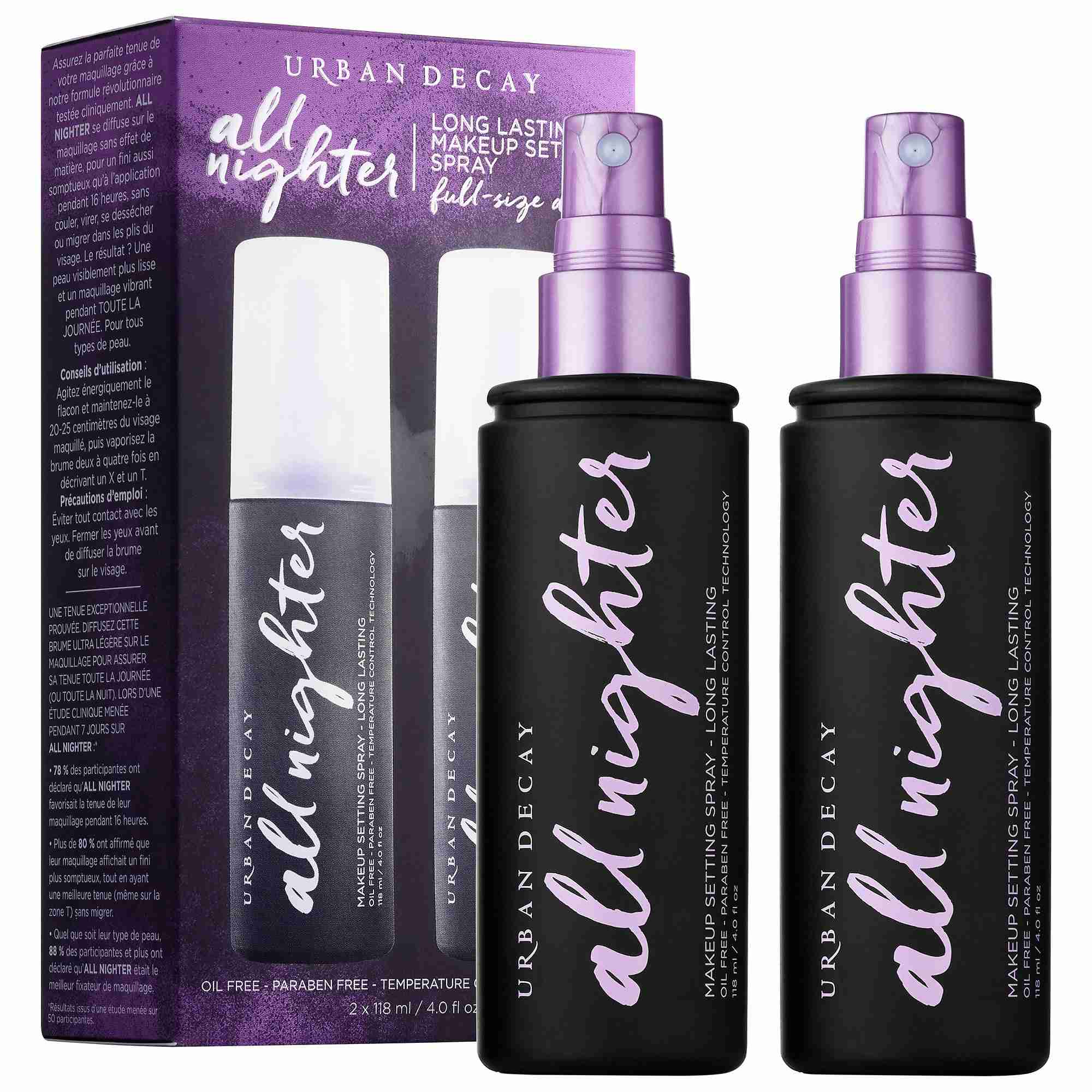 Urban Decay All Nighter Makeup Setting Spray Duo. 