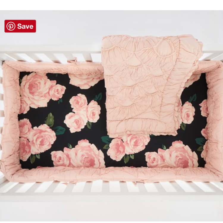 Roses cribfitted sheet