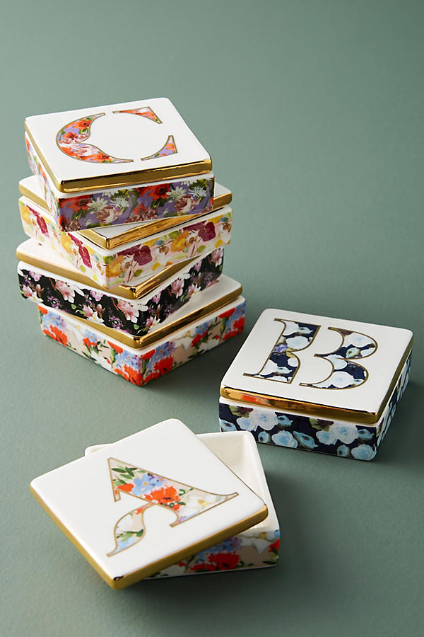 Monogram Lidded Jewelry Box