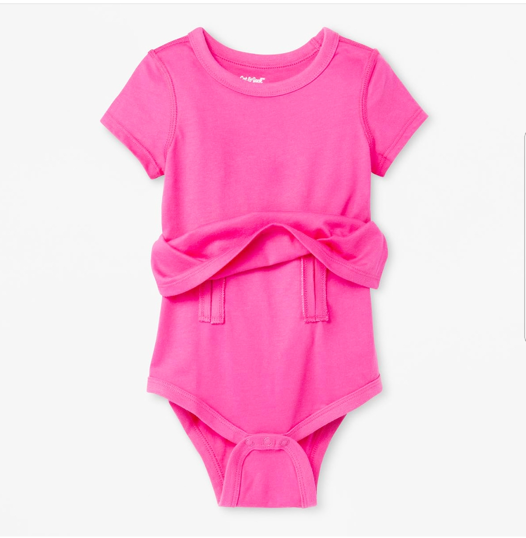 Adaptive girls bodysuit