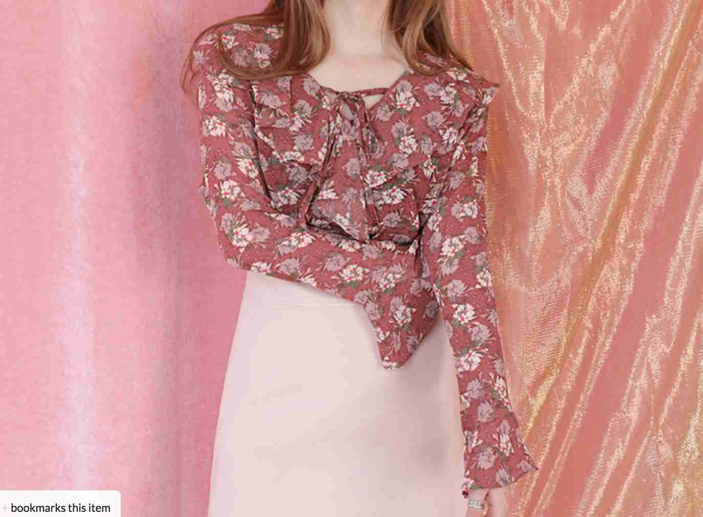 Waxflower Ruffle Blouse
