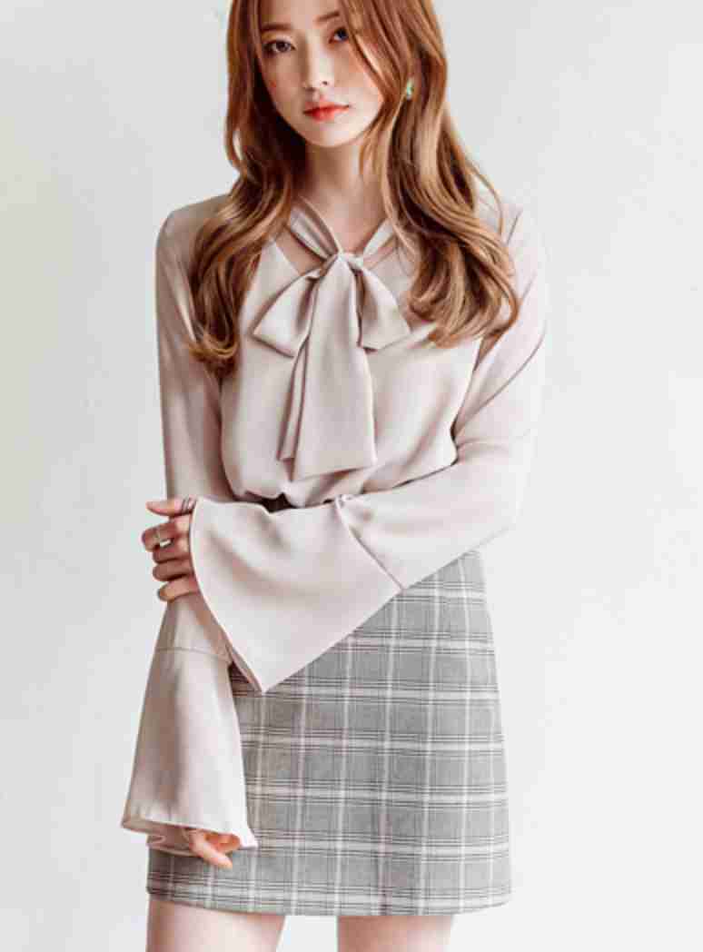 V Neck Strap Chiffon Blouse