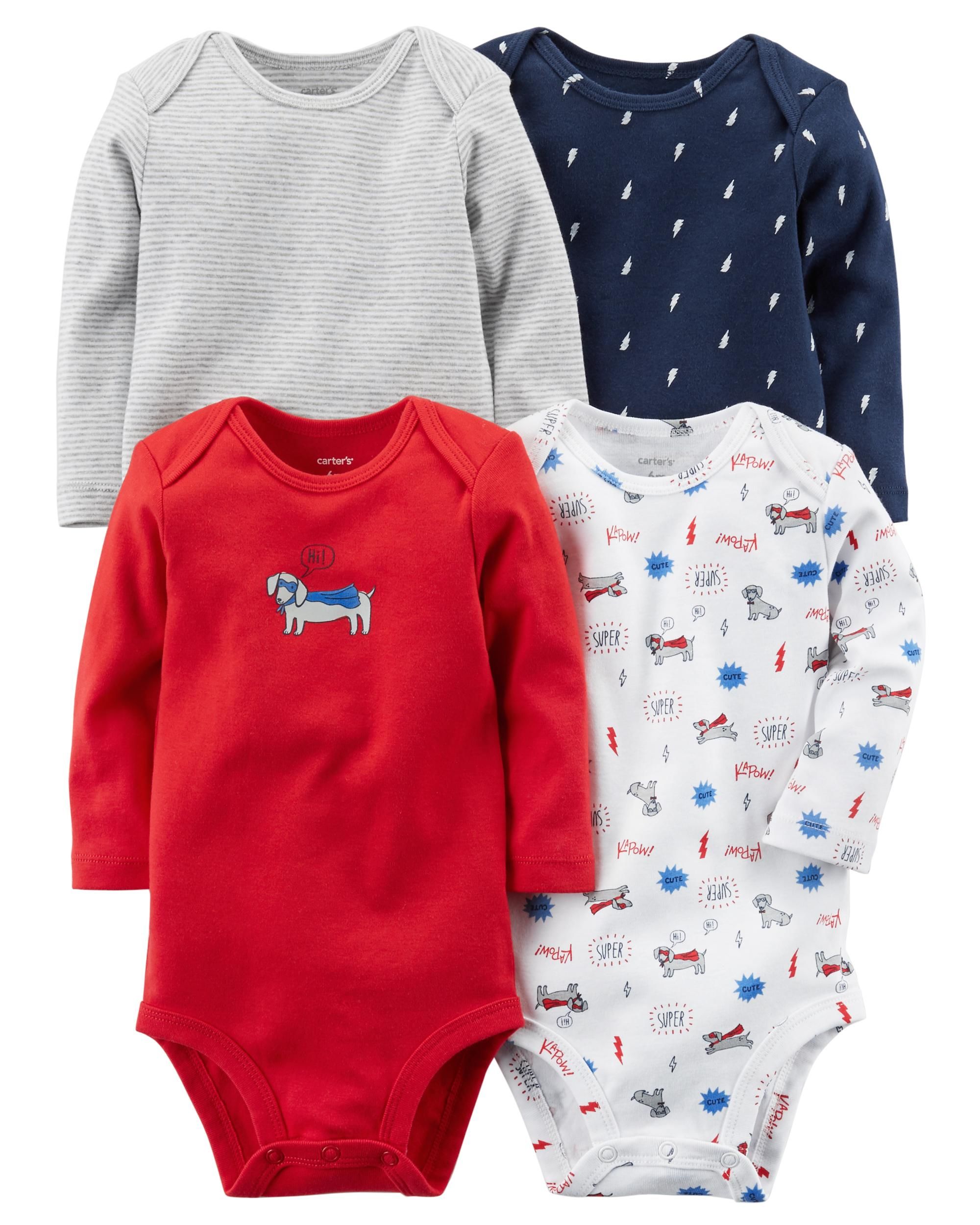 4-Pack Long-Sleeve Original Bodysuits