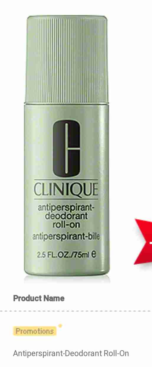 Antiperspirant Deodorant Roll On 2.5 oz