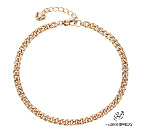 14k Pink Chain Bracelet