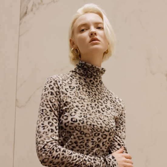Erina fitted long sleeve turtleneck t shirt