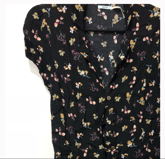 Black Floral Romper