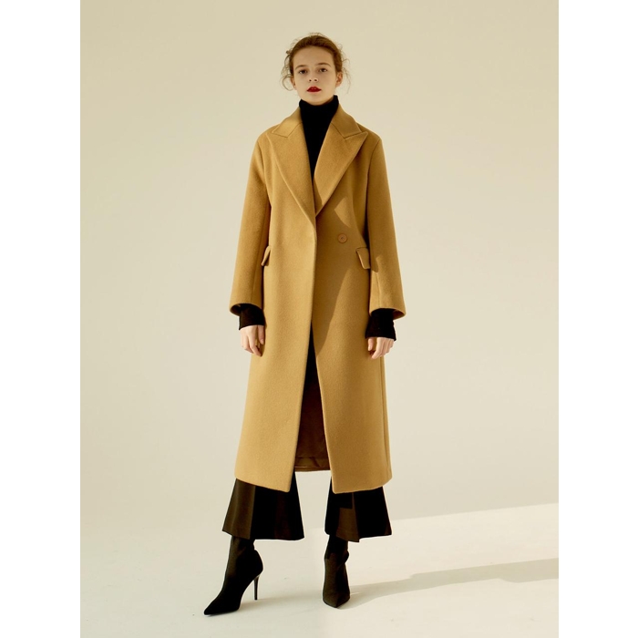 18FW Peaked Collar Long Coat